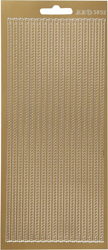 Creativ Firmenaufkleber, Bordüren, Bogen 10x23 cm, gold, 1 Bogen