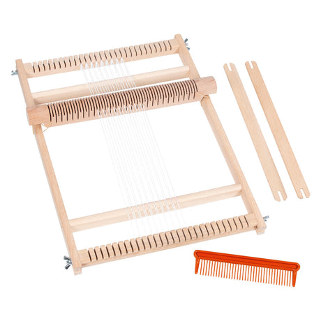 Goki houten weefraam voor school met kam - 25cm