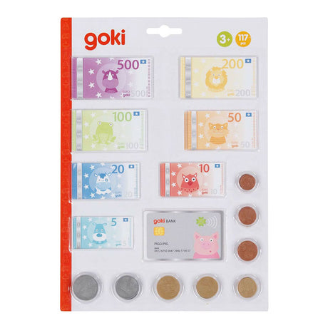 Goki spielen Geldtiere mit Kreditkarte und Münzen, 117dlg.