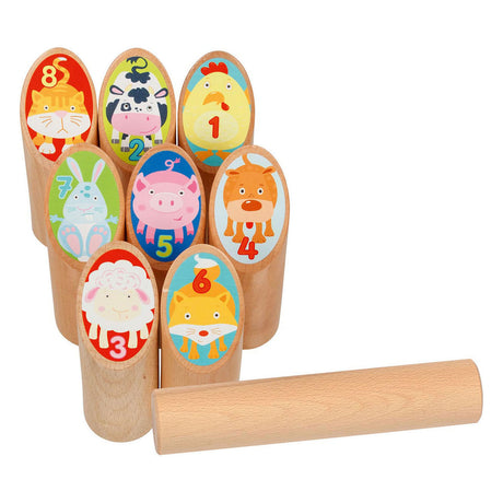 Goki Holz Viking Game Animals KUBB in Wattebeutel
