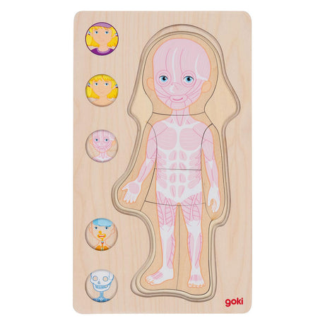 Goki Holzschicht Puzzle Human Body Girl, 29.