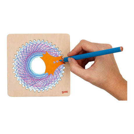 Goki-Spirograph. 13x13x0,5 cm. 4+