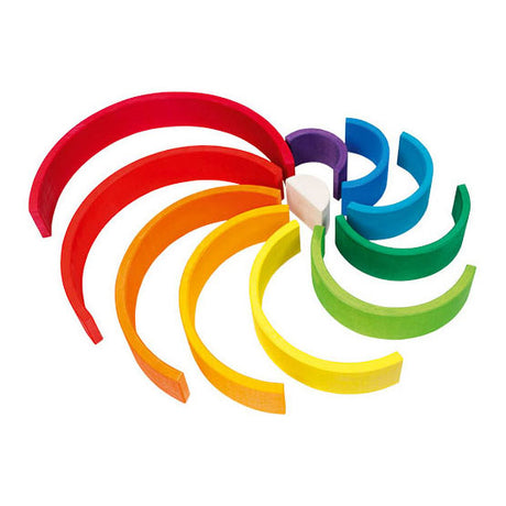 Goki Bausteine - Regenbogen - 11 Teile - Holz - 2 Jahre