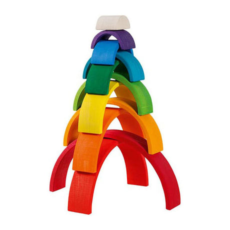 Goki Bausteine - Regenbogen - 11 Teile - Holz - 2 Jahre
