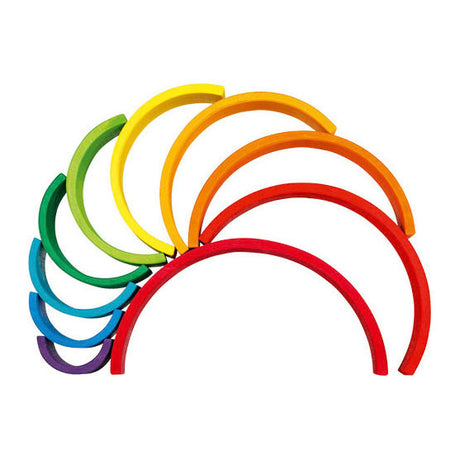 Goki Bausteine - Regenbogen - 11 Teile - Holz - 2 Jahre