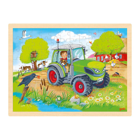 Goki Holzpuzzletraktor, 96st.