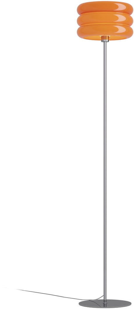 Eglo tortora vloerlamp - e27 - 160 cm - chroom oranje