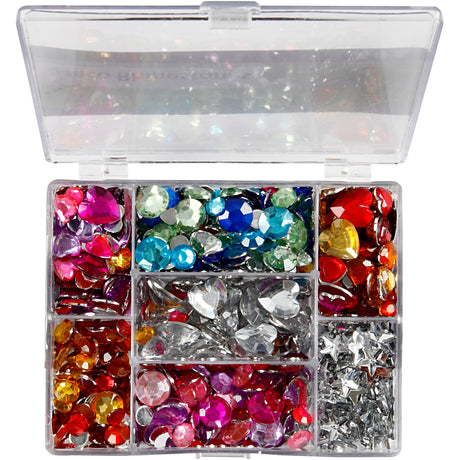 Kreativunternehmen https: www.cchobby.nl Rhinestones-in-display-box-round-stars-hearts-d-6-7-9-10-11-12-14-16-mm-blue-pink-silver-300-piece-1-box