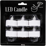 Creativ Company LED-Teelicht, H: 35 mm, T 38 mm, 6 Stück 1 Box