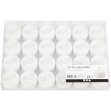 Creativ Company LED-Teelichter, H: 35 mm, T 38 mm, weiß, 24 Stück 1 Box