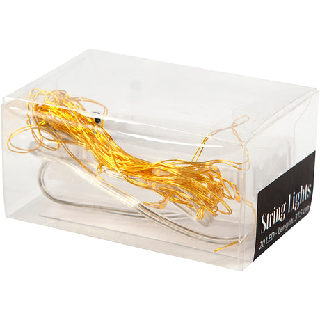 Creativ Company LED-Girlande mit Lichtern, L: 3,15 m, Gold, 1 Stück