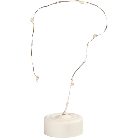Creativ Company LED-Lichterkette, L: 27 cm, silber, 1 Stück