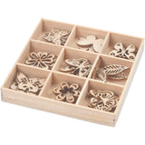 Creativ Company Holzdekoration, Sommer, Größe 28 mm, 45 Stück, 1 Box
