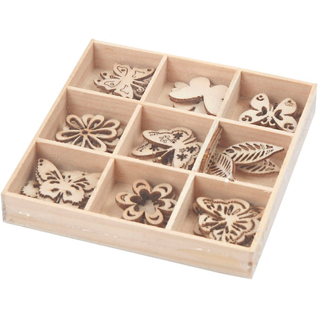 Creativ Company Holzdekoration, Sommer, Größe 28 mm, 45 Stück, 1 Box