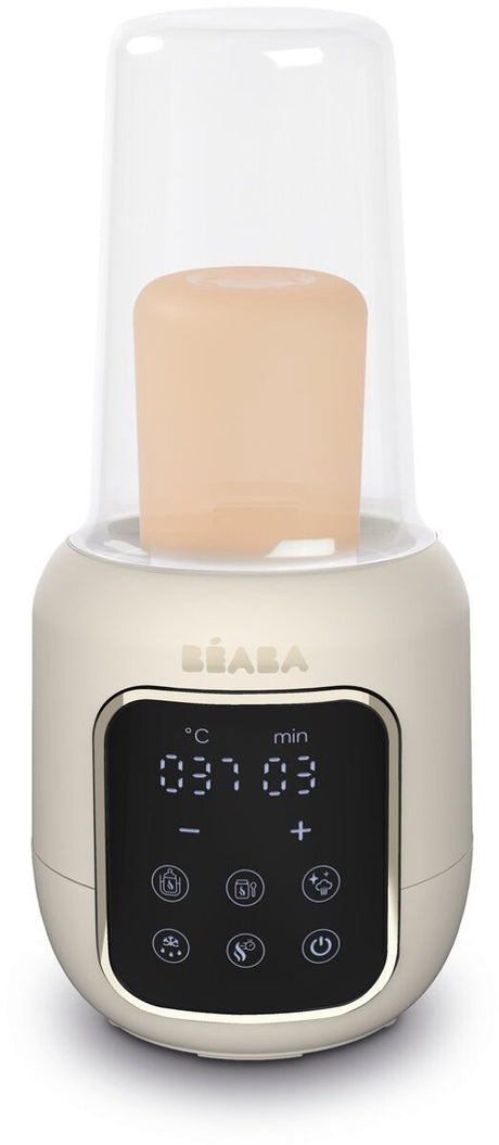 Béaba éaba Multi Milk 5-in-1-Flaschenwärmer-Sterilisator – für Muttermilch-Babynahrung – Bain-Marie-Dampf – Auftauen – spülmaschinenfeste Teile – ecrufarbener Ton