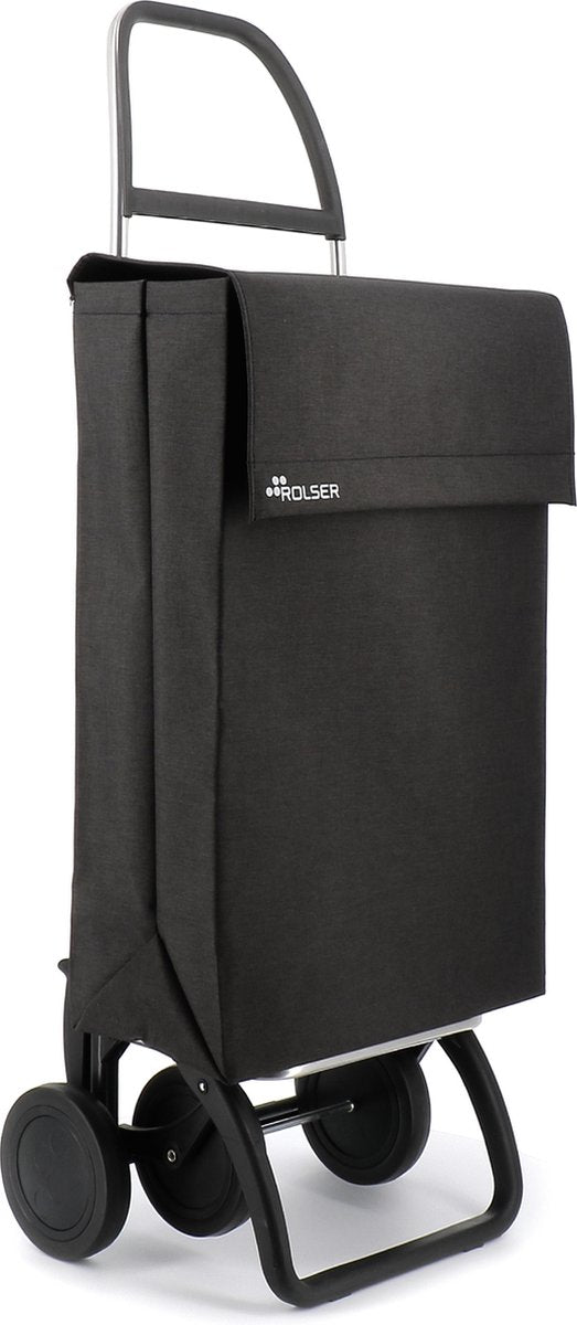 Rolser Einkaufstrolley Jeans Tweed - 4 Rollen - Schwarz