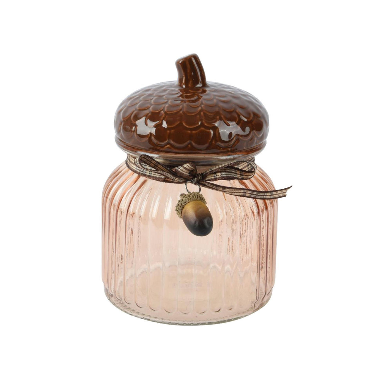 Decoris Vorratsdose Eichelglas braun ø11,2xh15,2cm