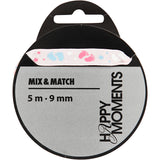 Creativ Company Dekoband, B: 9 mm, rosa, 5 m 1 Rolle