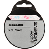 Creativ Company Dekoband, B: 9 mm, rosa, 5 m 1 Rolle