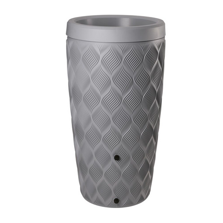 Regentonne Flow Platinumgrau 240l inkl. Pflanzer