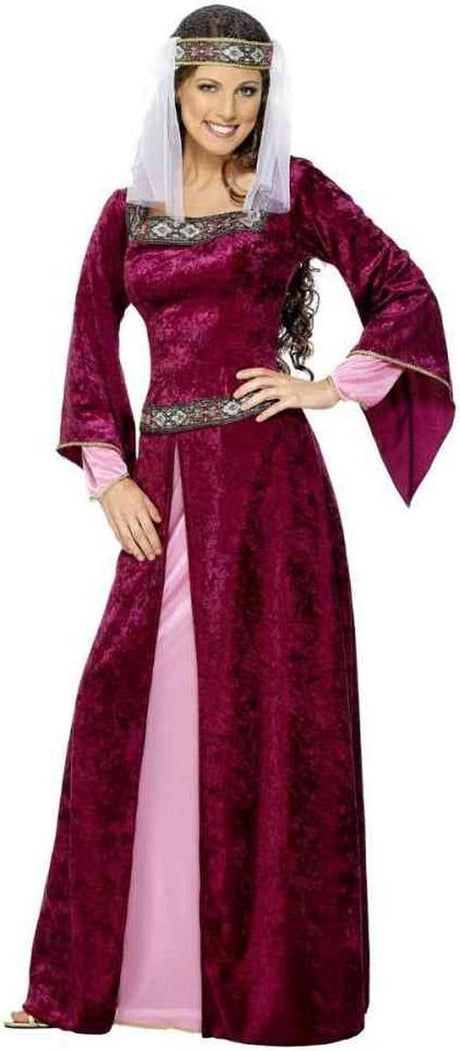 Vegaoo Mittelalter-Königin-Kostüm für Damen – Fasching – klein