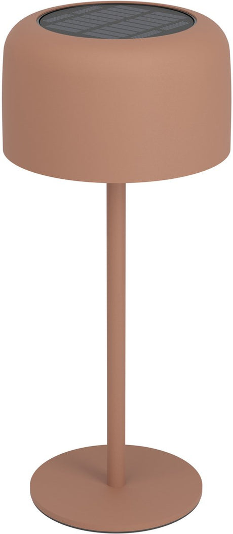 Eglo roccanova tafellamp - oplaadbaar (tot 22 uur licht) - solar - 30 cm - steenrood warm oranje - draadloos - dimbaar - binnen en buiten