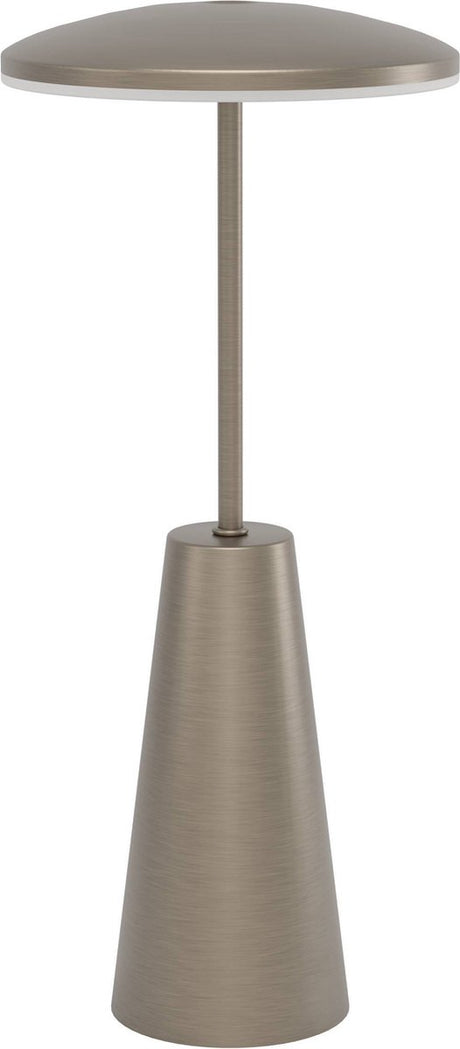 Eglo piccola tafellamp - aanraakdimmer - draadloos - 28 cm - donker brons - instelbaar wit licht - oplaadbaar - buiten en binnen
