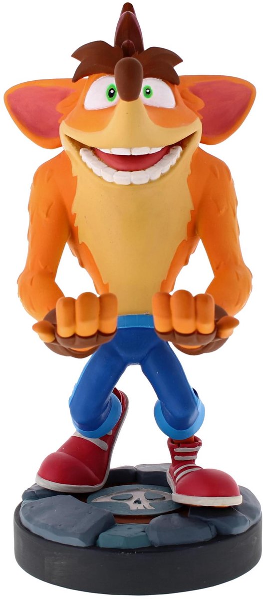Cableguys crash bandicoot - figurine standaard voor telefoon | controller | oplaadcase (cable guys original)