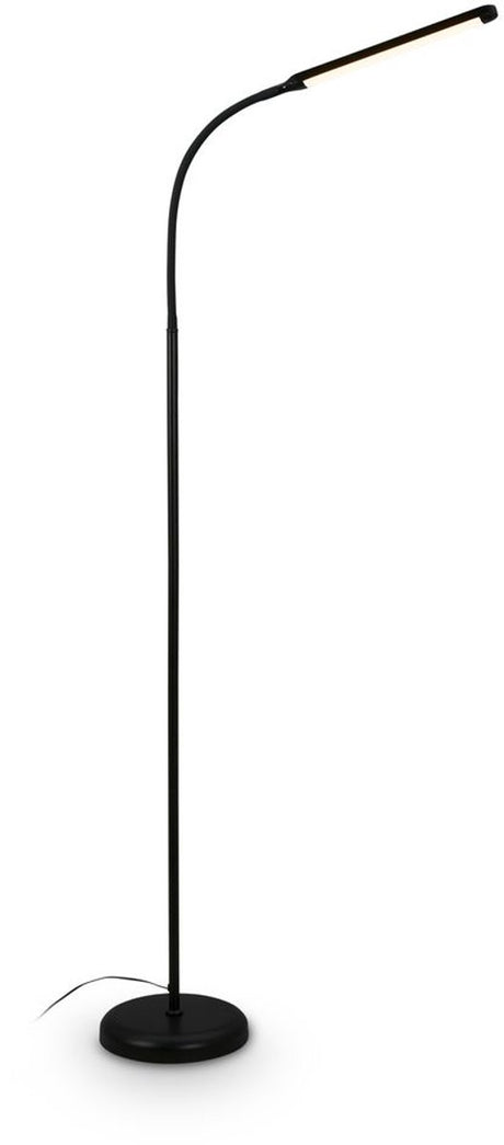 B.k.licht briloner mura – LED-Stehleuchte – dimmbar – 6 W – 600 lm – Touch-Steuerung – schwenkbare Schreibtischleuchte – Schwarz – moderne Leseleuchte