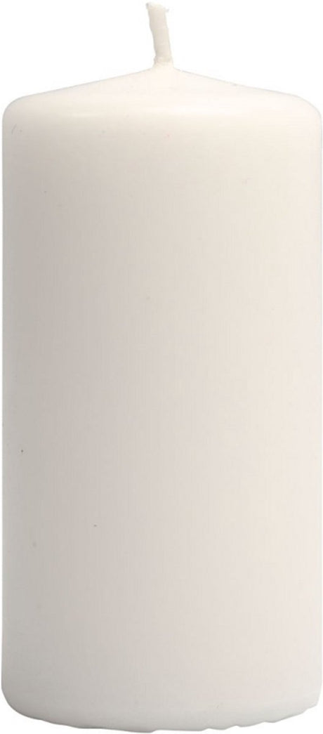 Creativ Company Kerzen, H: 100 mm, T 50 mm, weiß, 6 Stück 1 Box