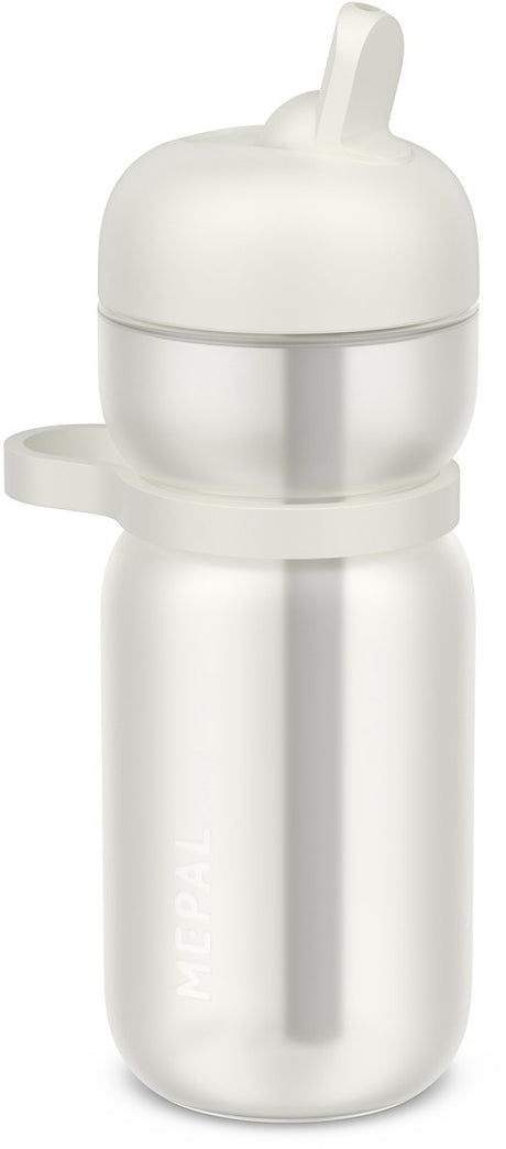 Mepal Trinkflasche Flip Sport – 600 ml – umdrehen und trinken – auslaufsicher – Trageschlaufe und angenehmer Griff – spülmaschinenfest – Trinkflaschen – Keramik weiß