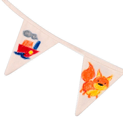 Goki-Flaggengirlande zum Bemalen, fair