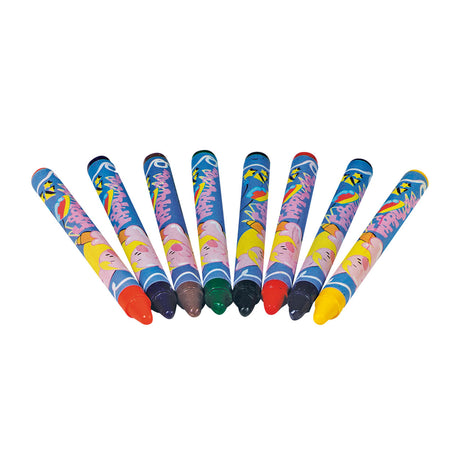 Goki Textilkreide (Wachs). 9 cm. 8 Farben. 3+