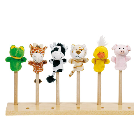 Goki Plüsch-Fingerpuppe Tier, 6-tlg.