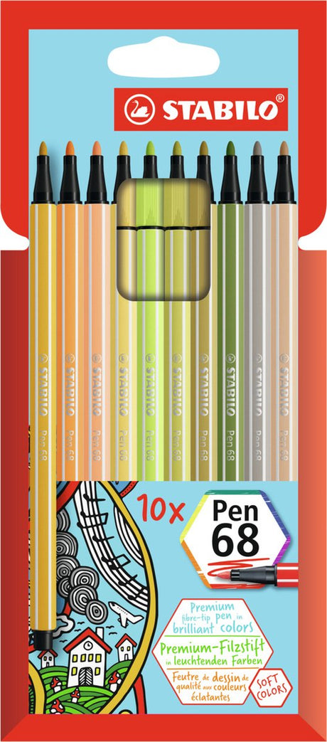 Stabilo Pen 68 - Filzstift - Set à 10 Stück