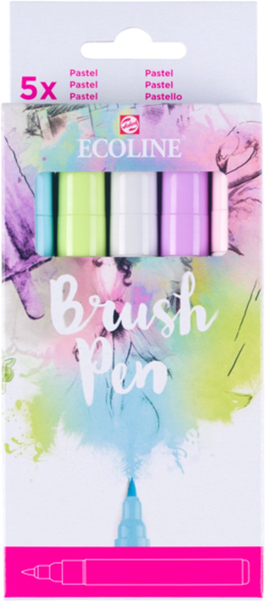 Bruynzeel Ecoline Pinselstift-Set Pastell, 5 Farben