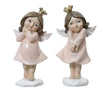 Decoris Statue Engel aus Polyresin rosa 5,5x3x10,5cm