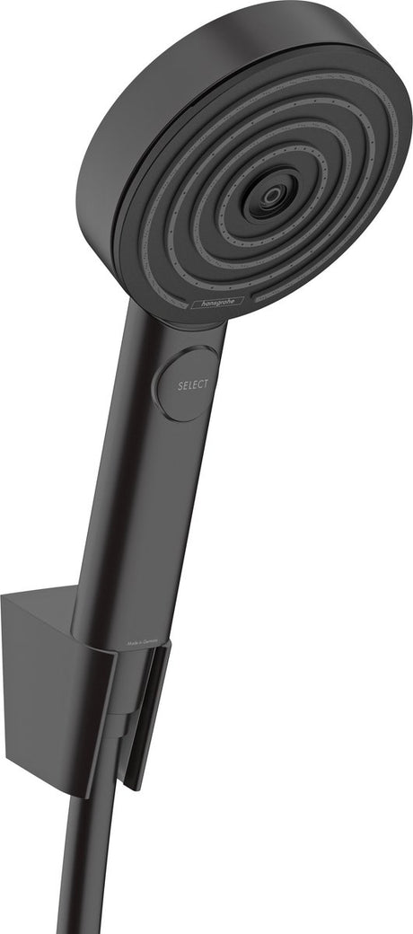 Hansgrohe Pulsify Select S - Set aus Duschkopf, Halterung und Schlauch, 3 Strahlarten, Ecosmart, Mattschwarz 24306670