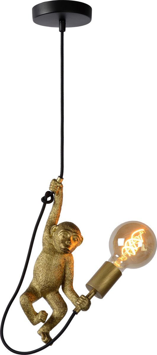 Lucide extravaganza chimp - Hängelampe - ø 17,6 cm - 1xe27 - schwarz