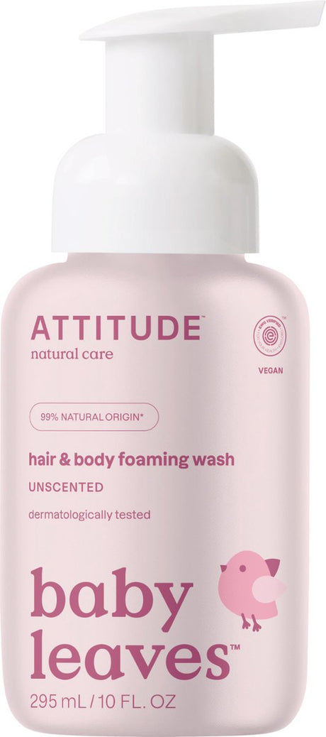 Attitude Baby Leaves™ Haar-Körper-Schaumwaschmittel – parfümfrei