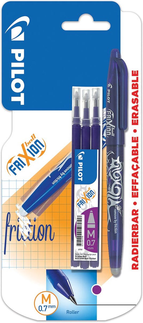 Pilotroller Frixionball violett + 3 Nachfüllungen 0,7