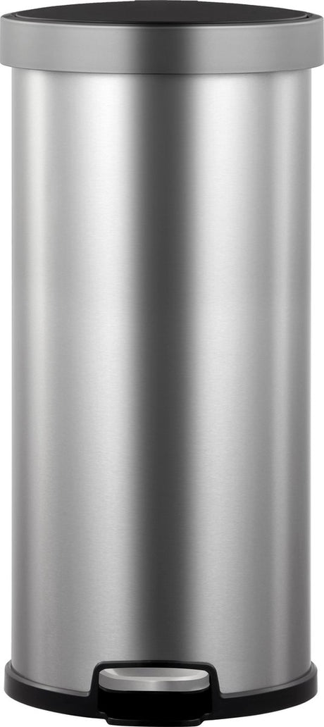 Eko - aria pedaalemmer rond 35 liter - stainless steel - mat rvs - prullenbak
