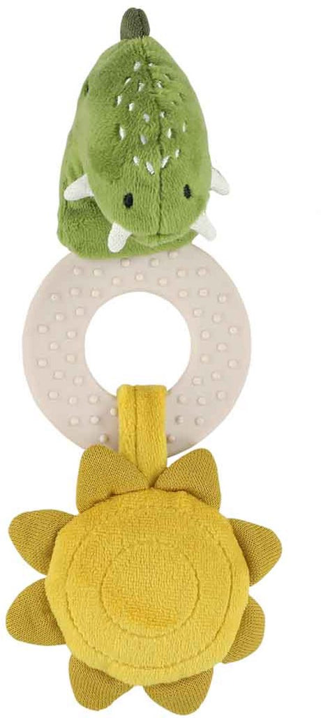 Trixie Mr. Dino Beißspielzeug – 3m+ – Beißring aus Silikon – knisterndes Geräusch – ideal als Geschenk zur Geburt