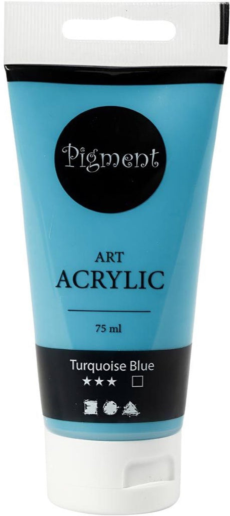 Creativ Company Pigment Art Acrylfarbe türquiseblau, 75 ml