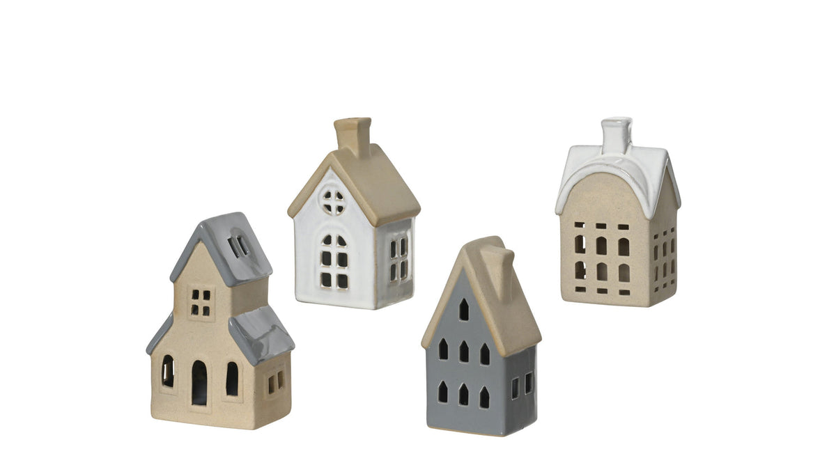 Huis porselein 4ass 8,3x11x18cm