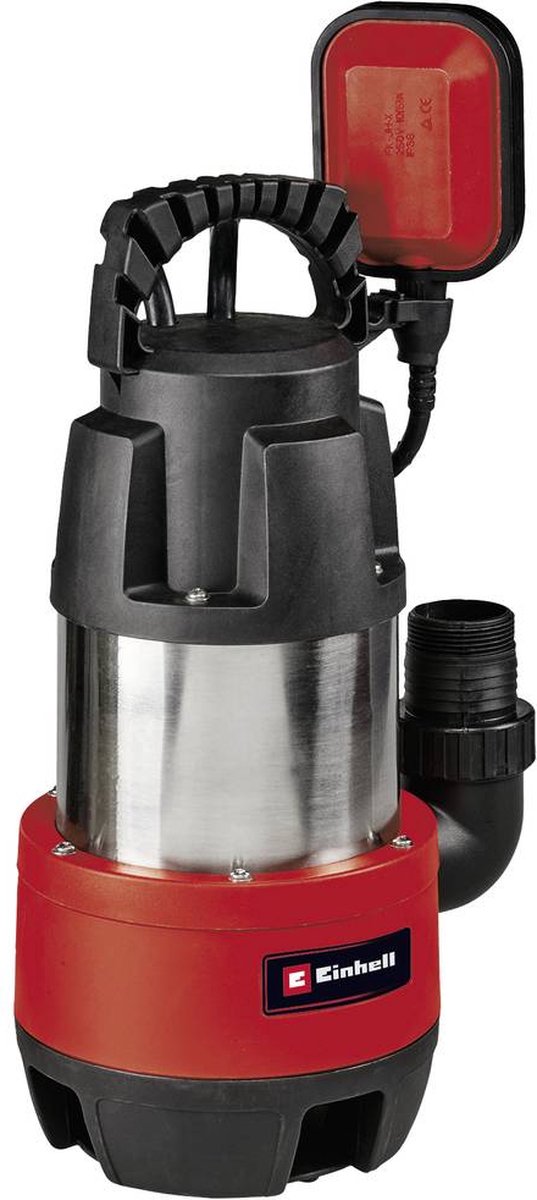 Einhell elektrische Schmutzwasserpumpe GC-DP 9040 n – 900 W – 22.000 l·h – Schmutz bis ø40 mm – stufenlos verstellbarer Schwimmerschalter – inkl. Universeller Schlauchanschluss
