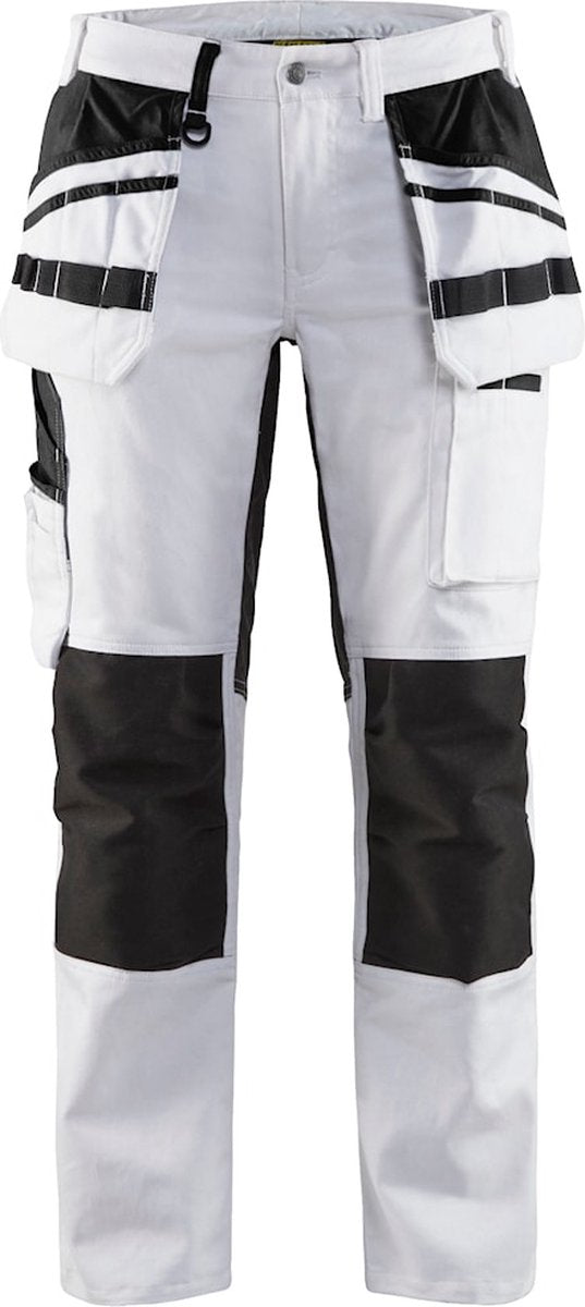 Blåkläder blaklader dames schildersbroek met stretch 7910-1000 - wit zwart - c40