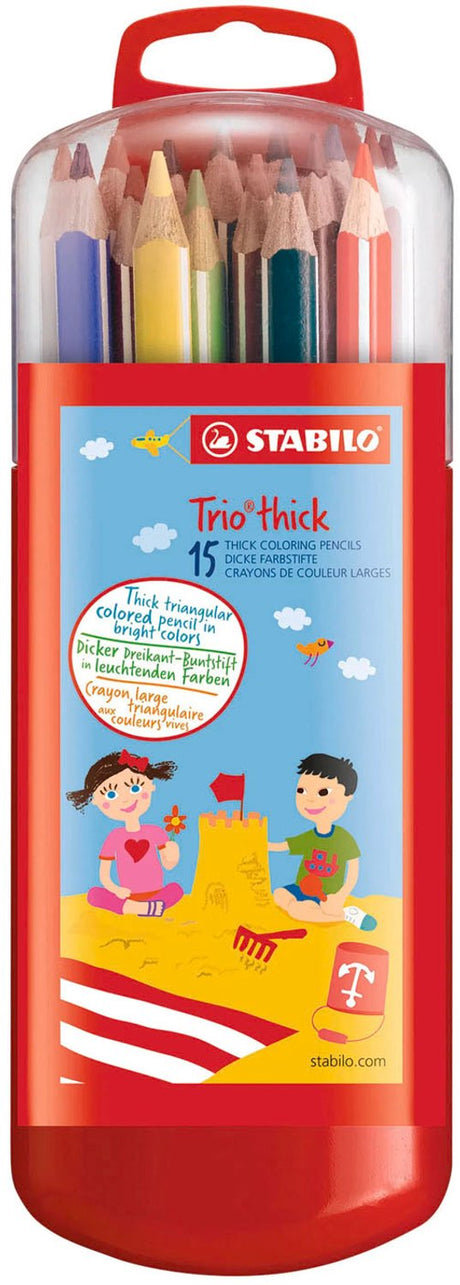 Stabilo Trio dicke ergonomische Buntstifte in Box - 15 Stk.