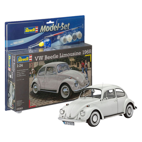 Revell-Modellset - Volkswagen Beetle Limousine 68 - inkl. Grundfarben
