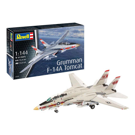 Revell Modellbausatz Flugzeug – 03782 Grumman F-14a Tomcat – Kampfjet aus Kunststoff – 1:144 – Modellbau